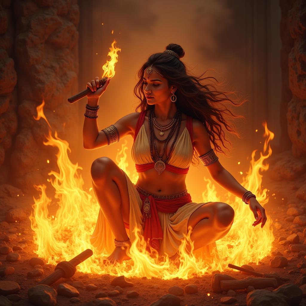 Sita Undergoes Agni Pariksha: A Test of Purity and Strength