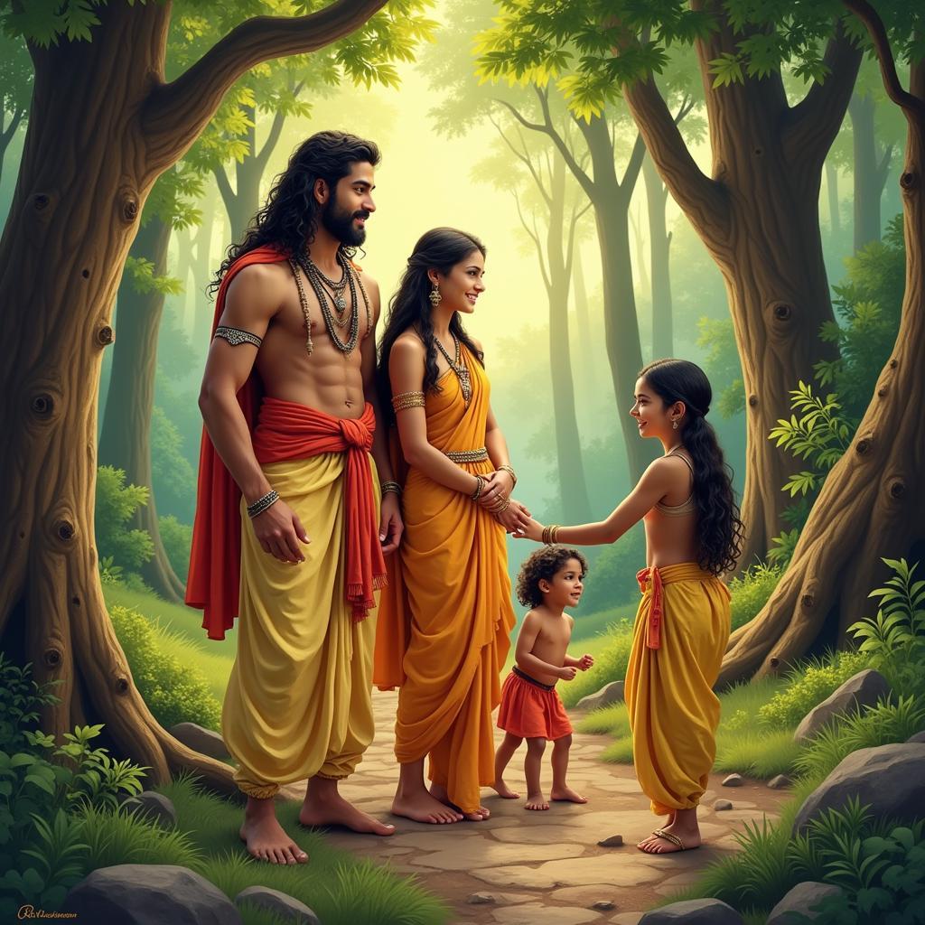 Sita, Rama, and Lakshmana in Exile:  A Journey of Trials and Tribulations