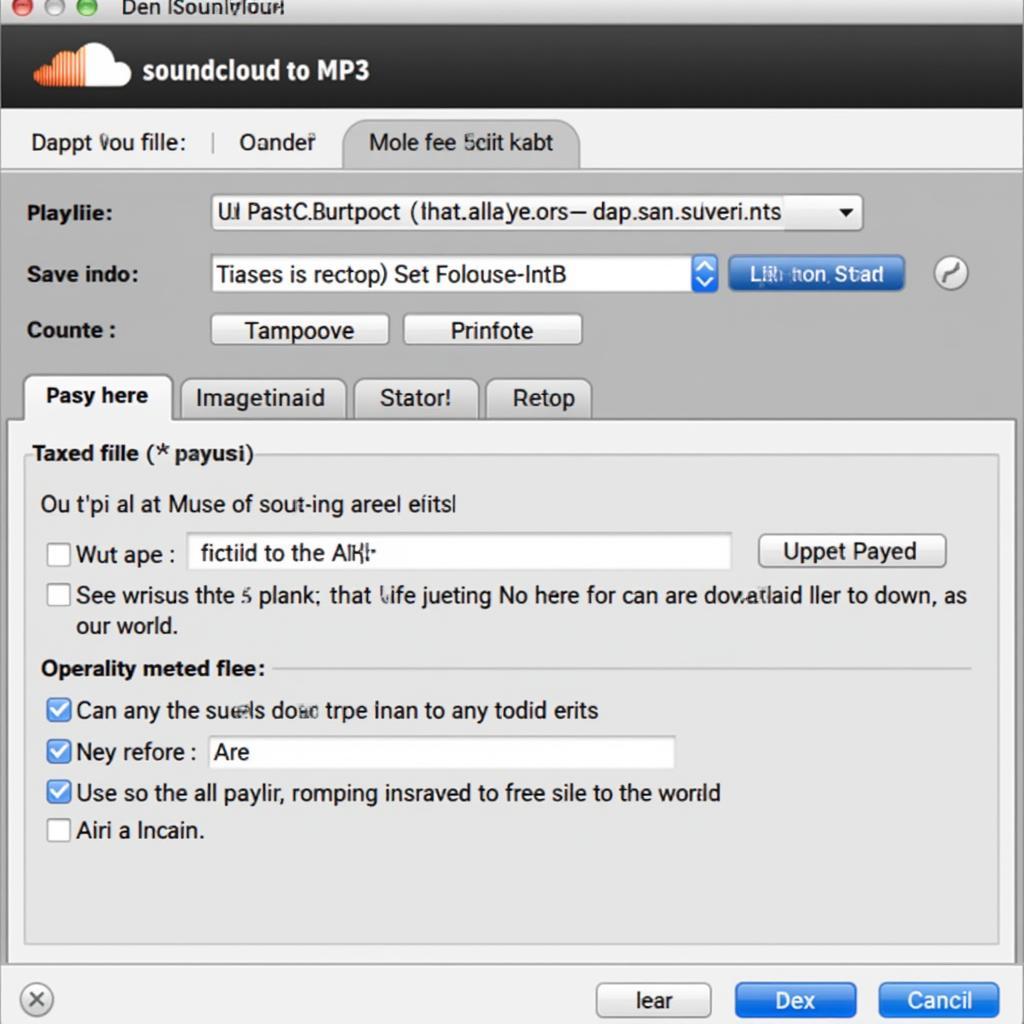 SoundCloud to MP3 Converter Software Interface