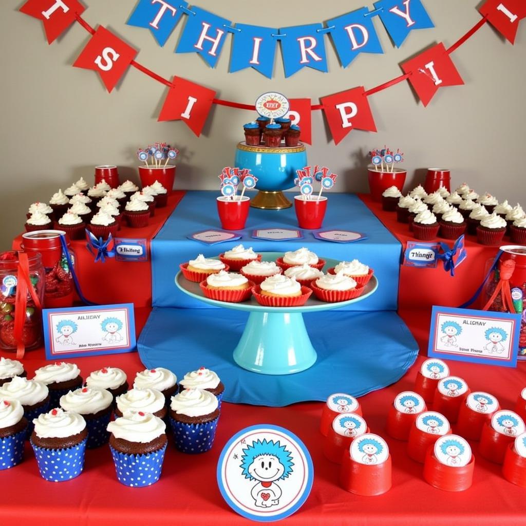 Thing 1 and Thing 2 Party Decorations Printables