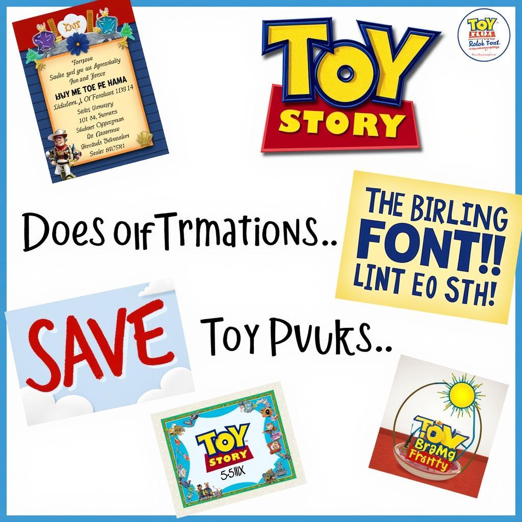 Examples of Toy Story Font in Use