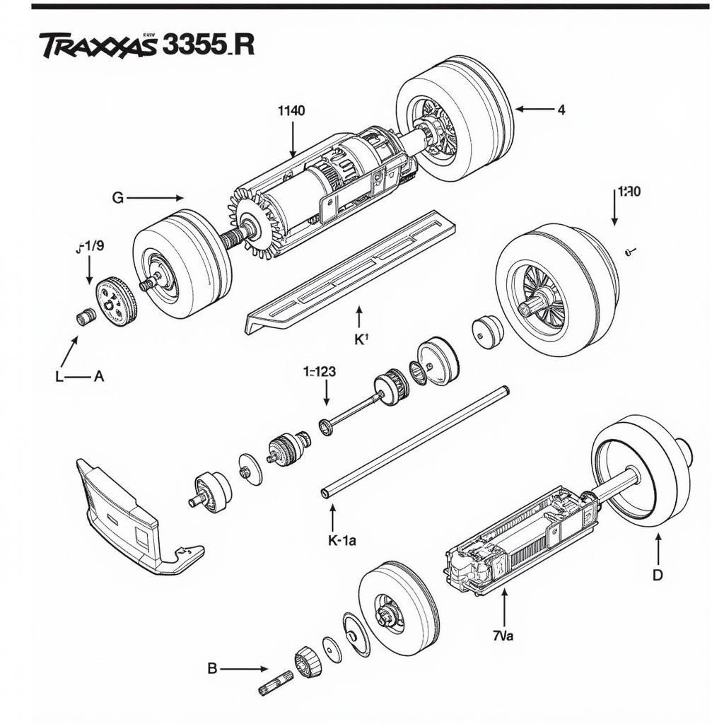 Traxxas 3355R Manual Exploded View Diagram