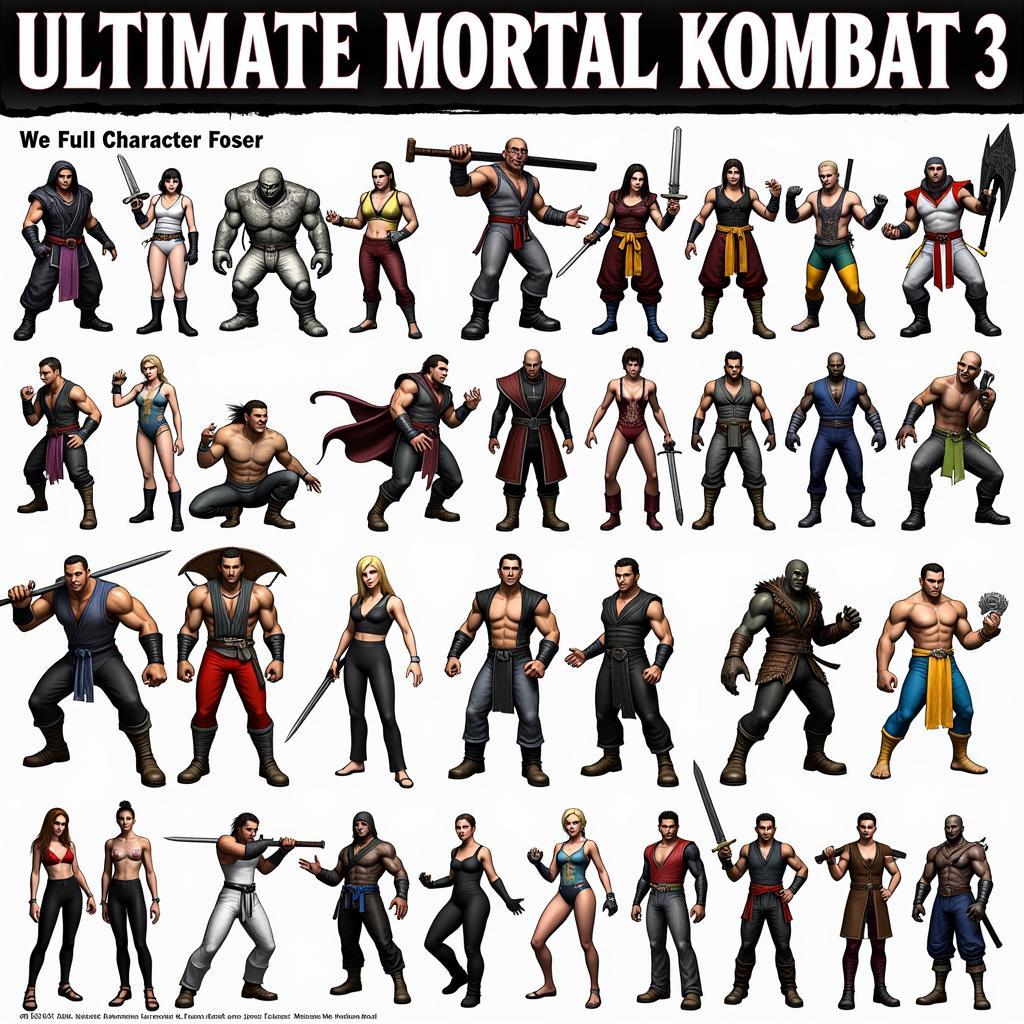 Ultimate Mortal Kombat 3 Character Roster