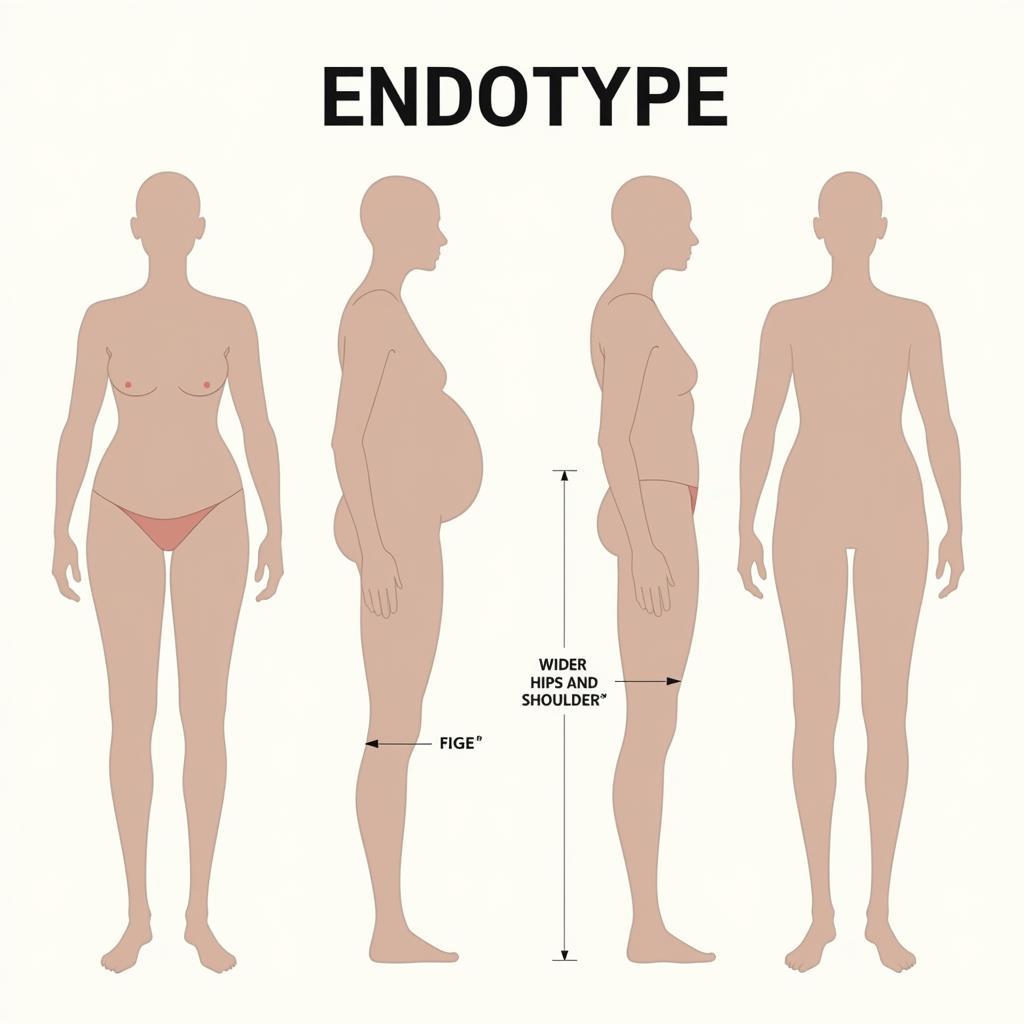 V Shred Endomorph Body Type Illustration