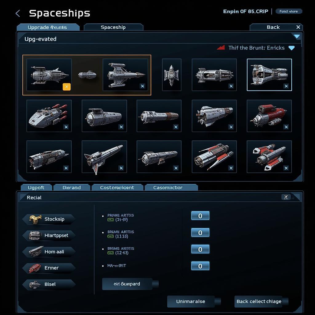 Violet Waves Cosmic Crown Spaceship Customization Screen