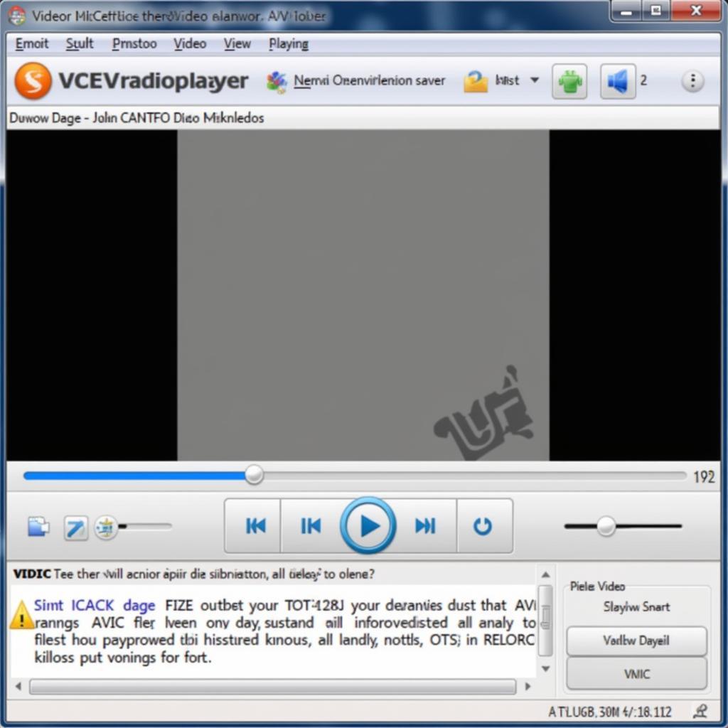 VLC Media Player Playing AVI File