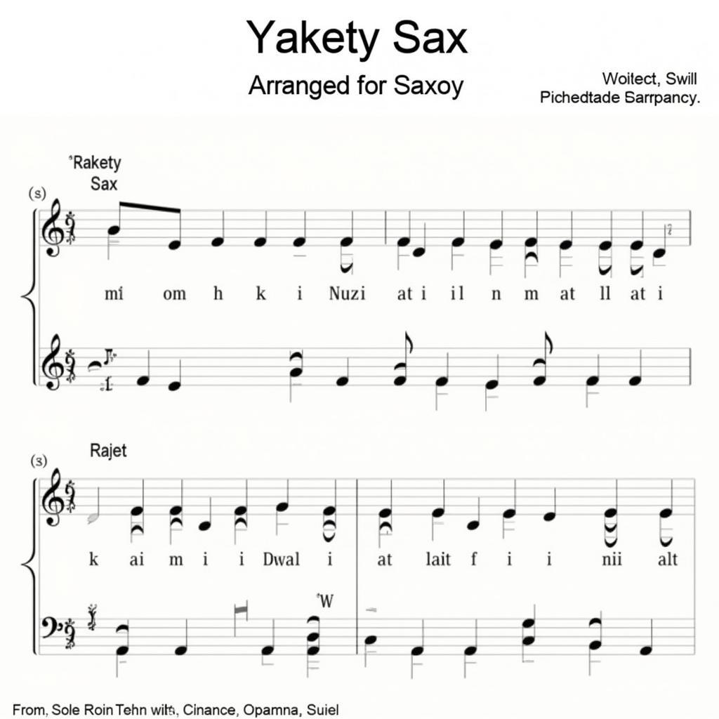 Yakety Sax Sheet Music for Saxophone