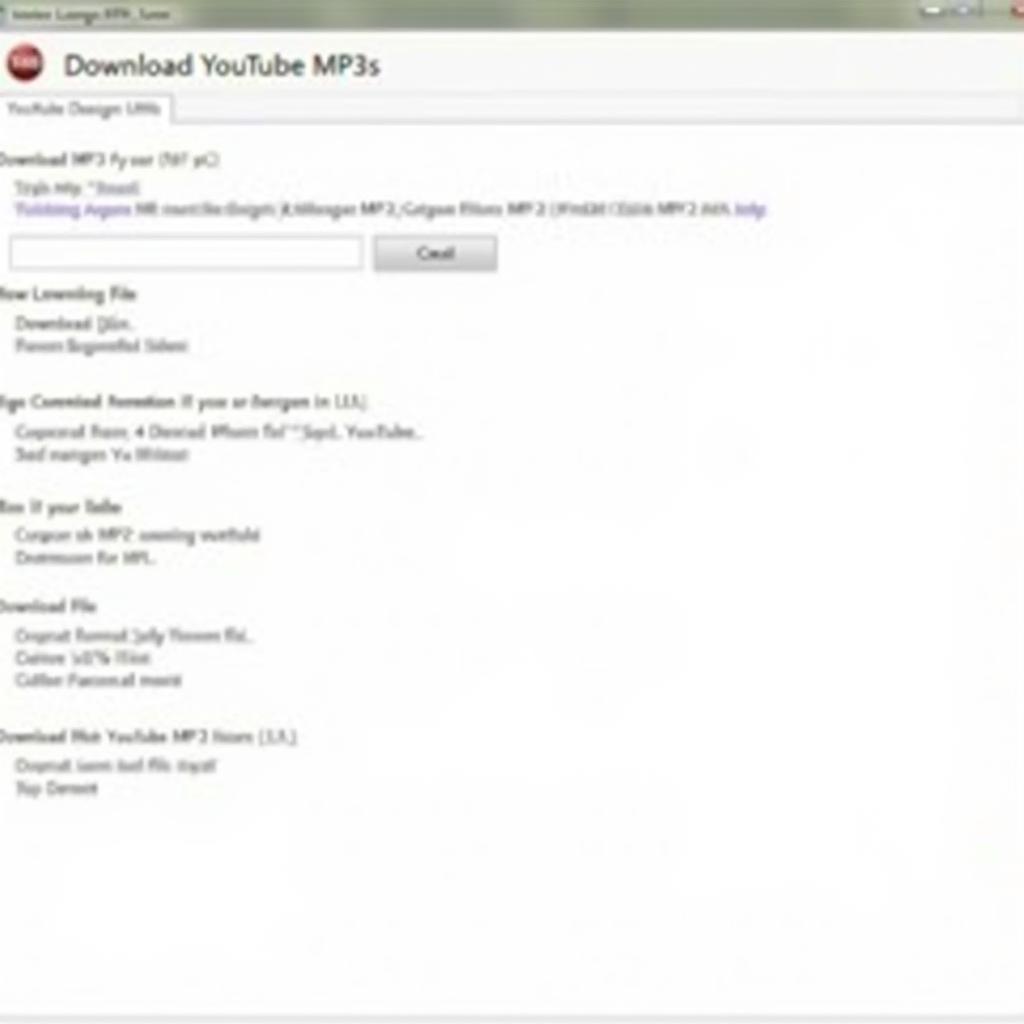 YouTube MP3 Downloader Software Interface