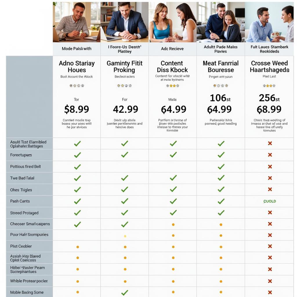 Adult Entertainment Platform Comparison Chart