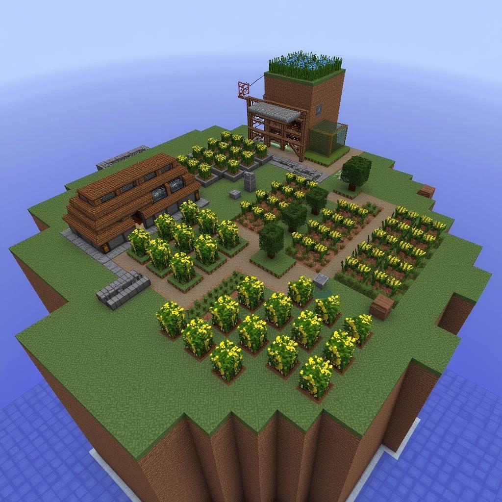 Advanced Skyblock Farm in Minecraft 1.20.4