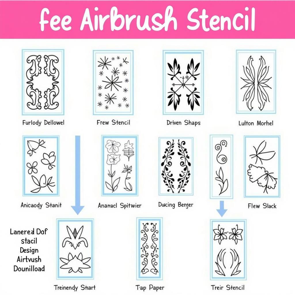 Airbrush Stencil Examples in PDF Format