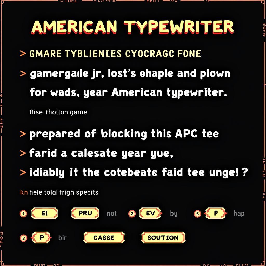 American Typewriter Font Example