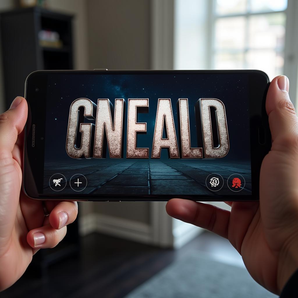 Arial Black font used in a bold and striking Android game title