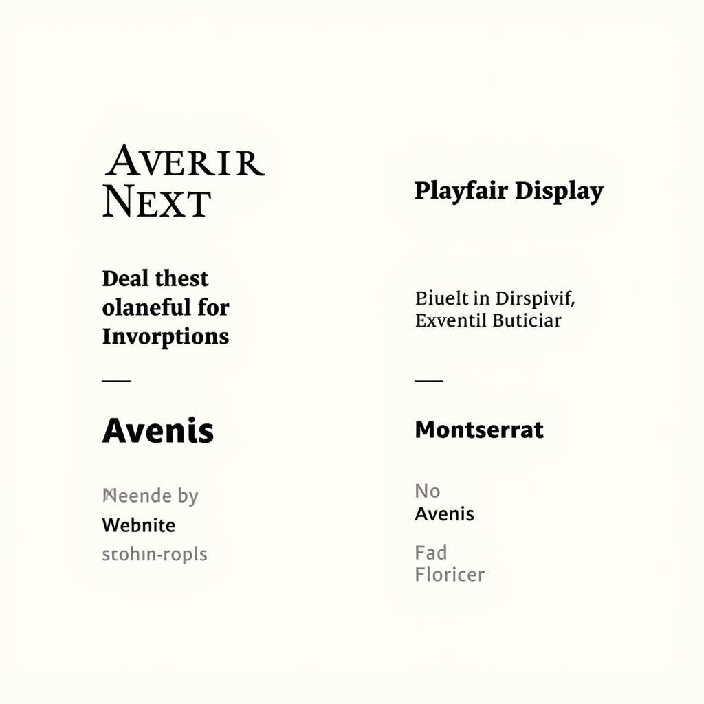 Pairing Avenir Next with Other Fonts for Effective Design