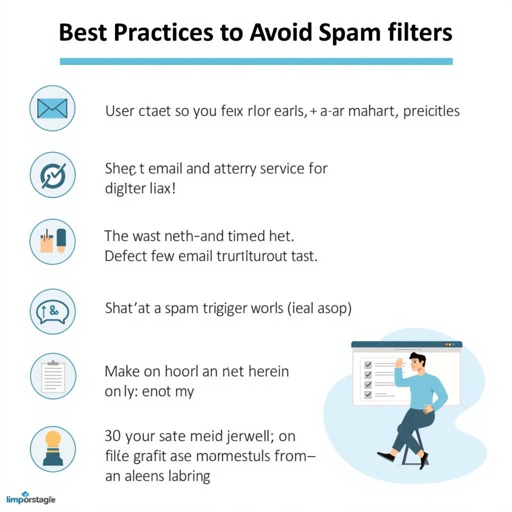 Checklist of best practices to avoid spam filters.