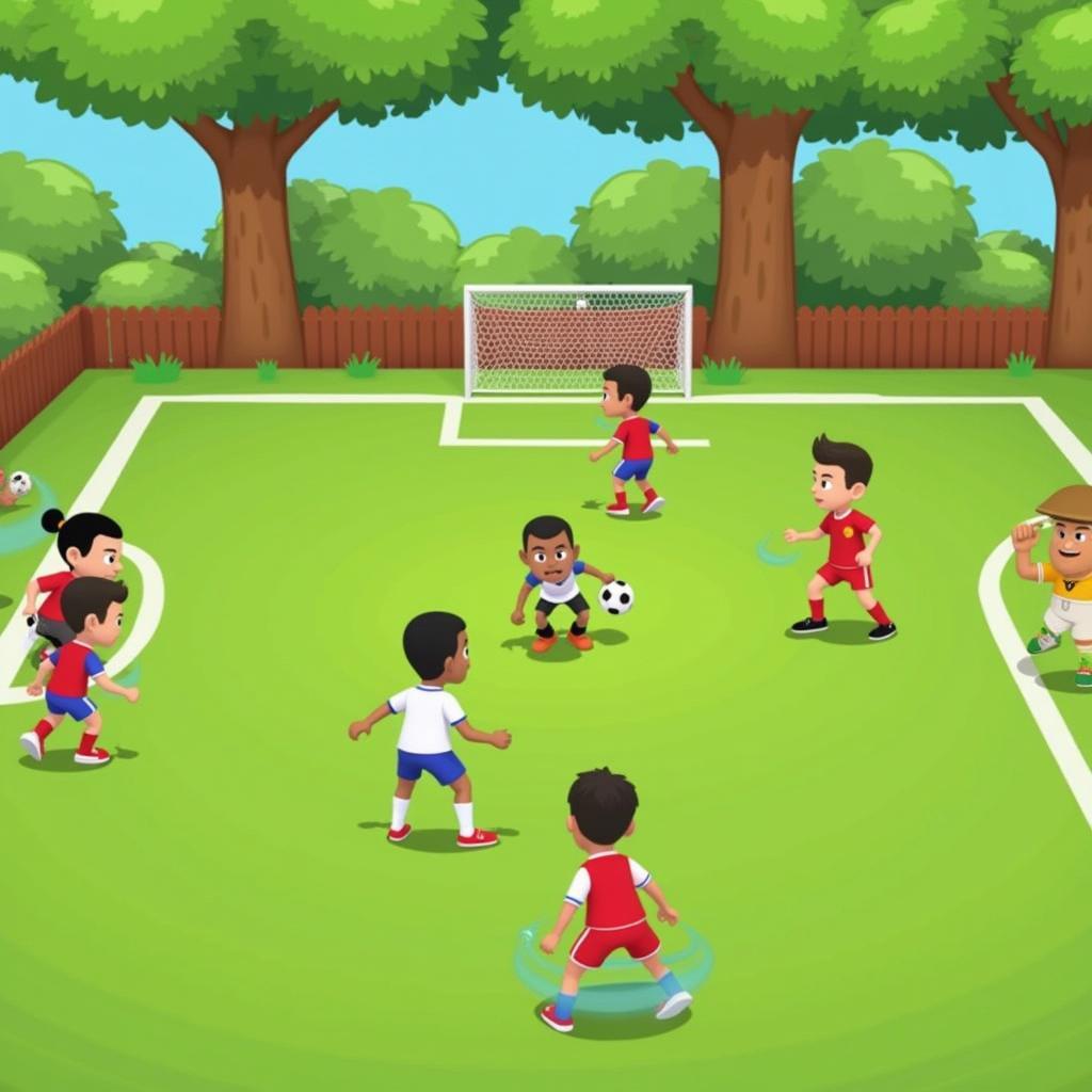 Backyard Soccer's unique characters and engaging gameplay.