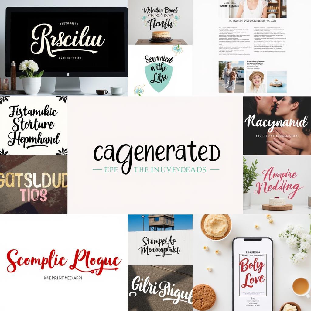 Design Examples Using Cagenerated Fonts