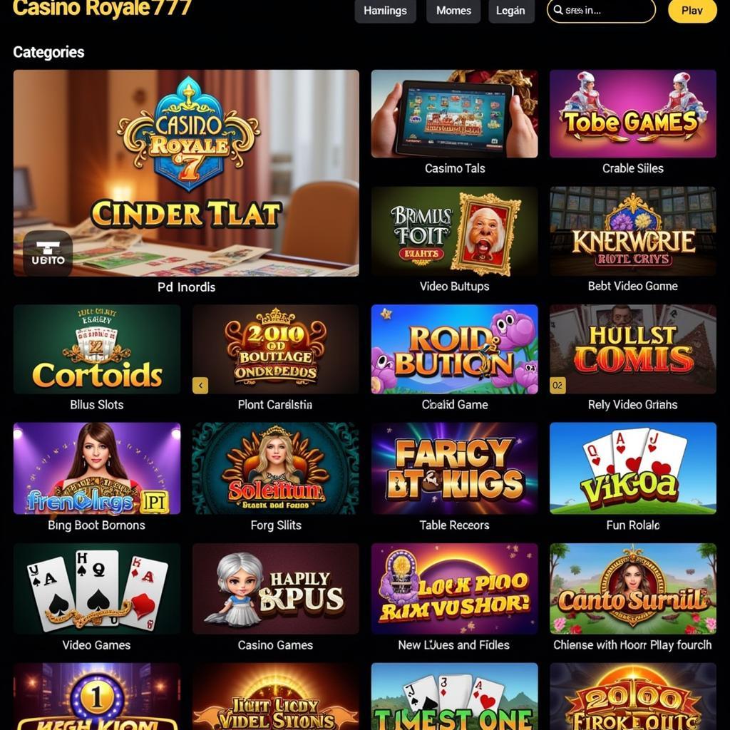 Casino Royale 777 Game Selection