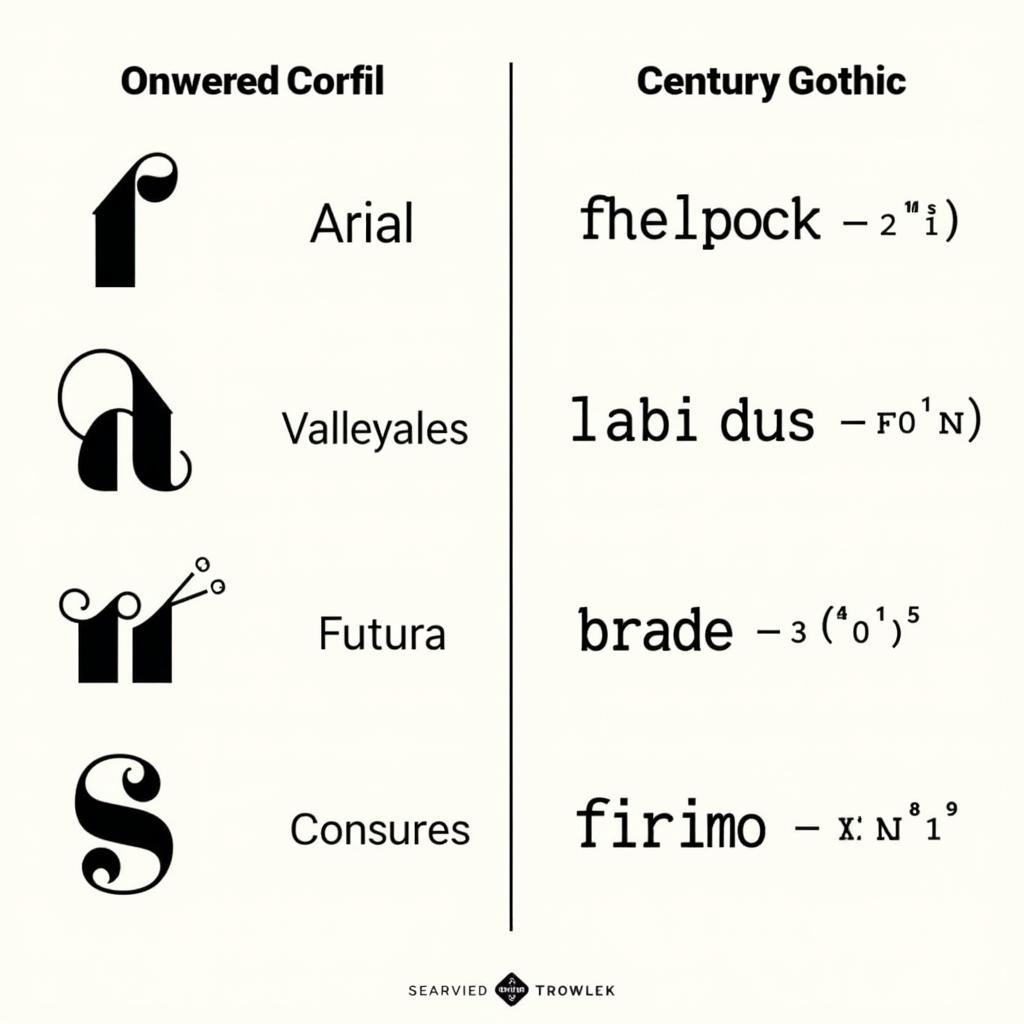 Century Gothic Font Compared to Other Sans-Serif Fonts