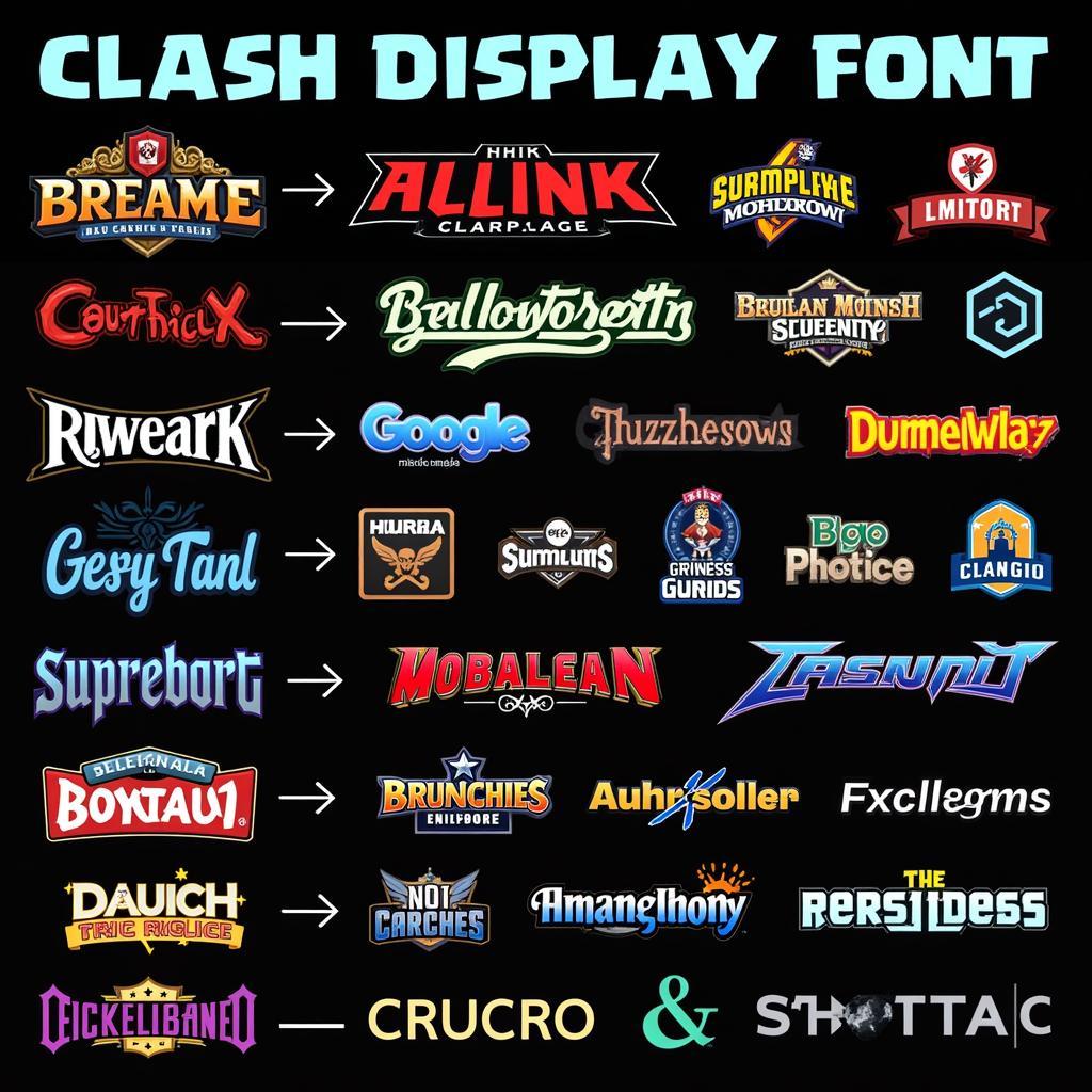 Clash Display Font Usage Examples