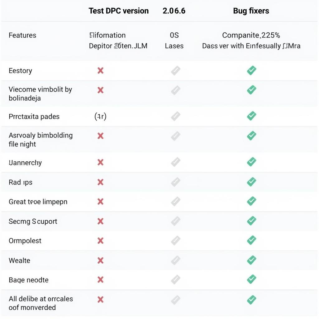 Comparing Test DPC Versions