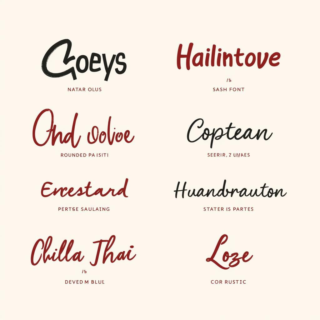 Examples of Cozy Fonts