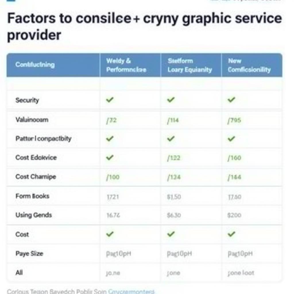 CSP Selection Criteria