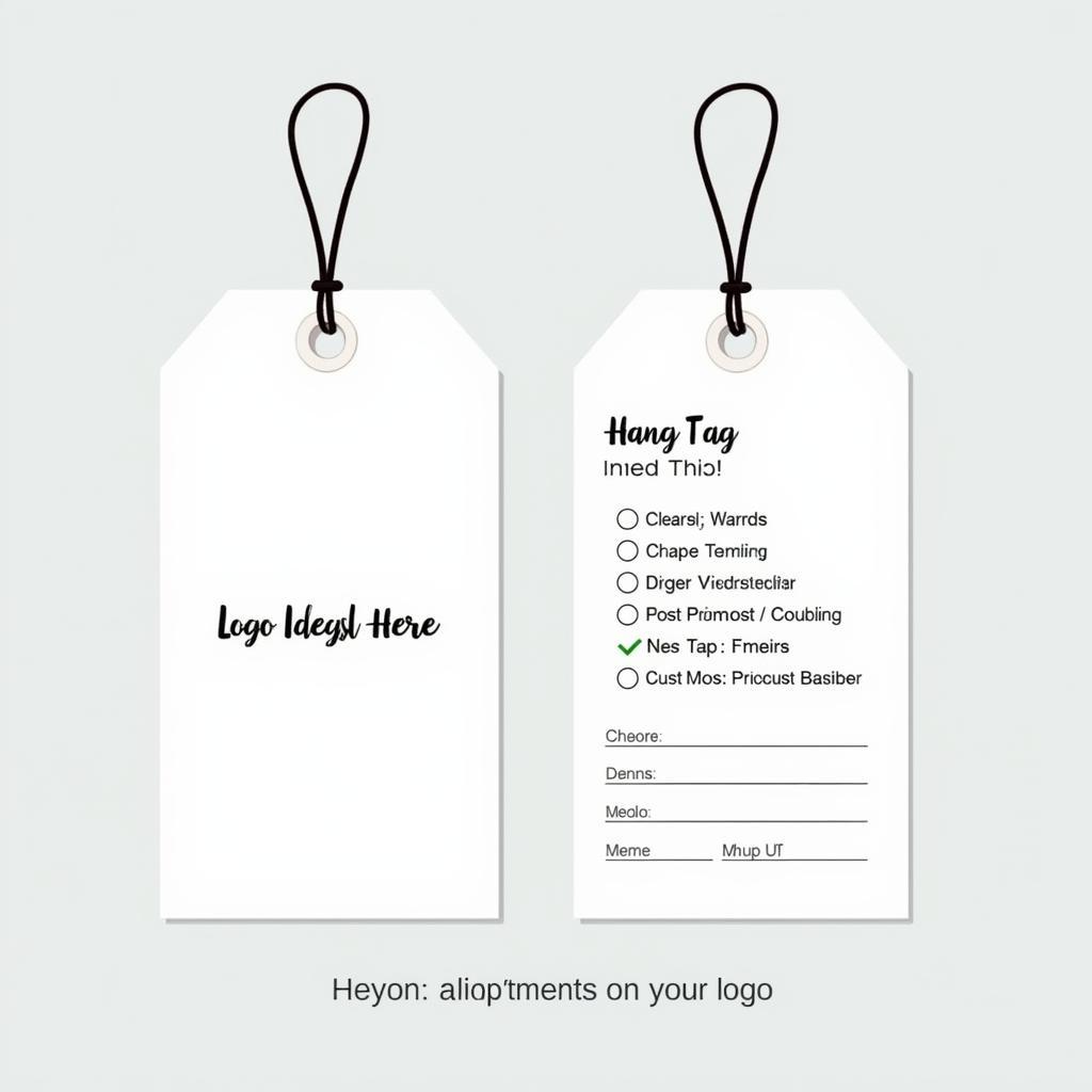 Customizable Hang Tag Template with Logo Placeholder