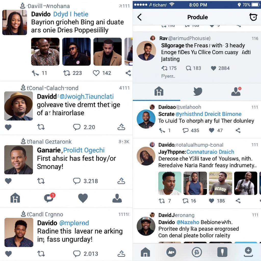 Davido and Ogechi actively engaging with fans on their social media pages.