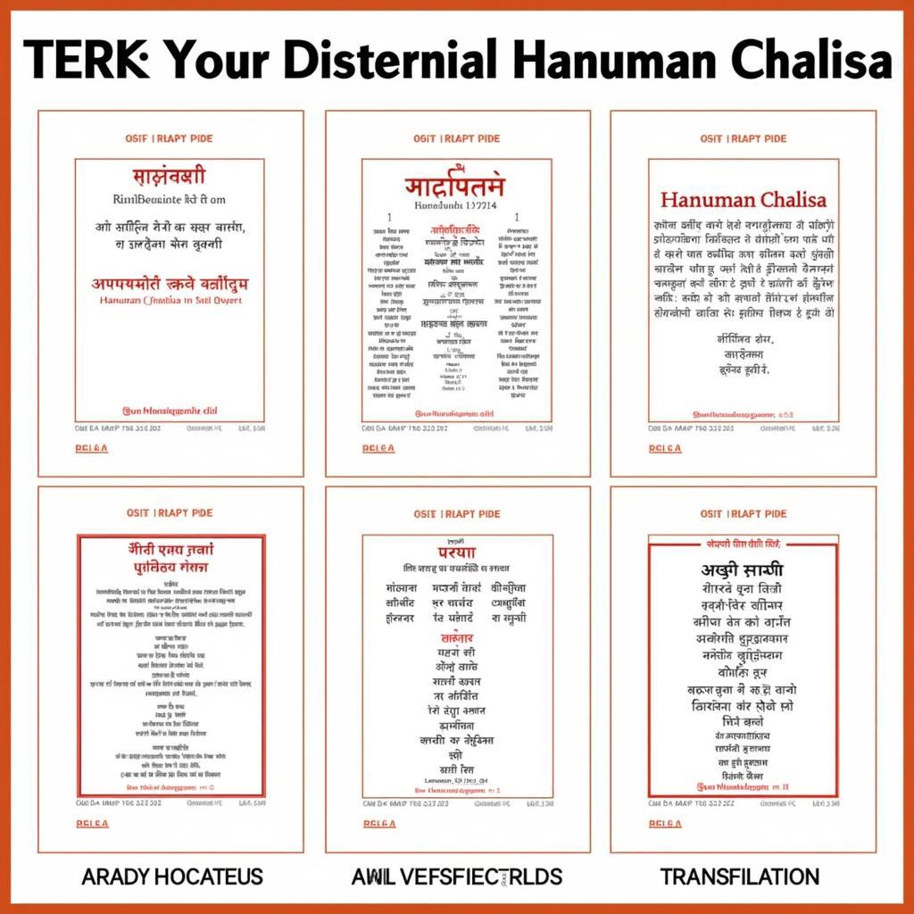 Examples of different Hanuman Chalisa PDFs