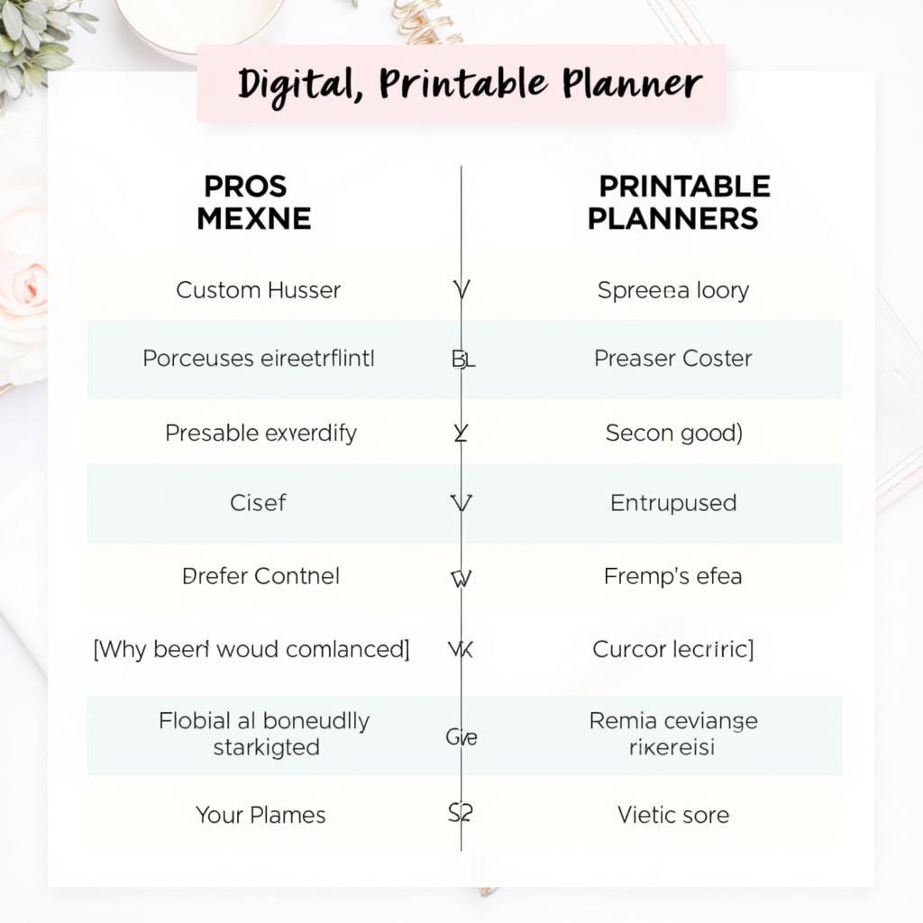 Digital vs. Printable Planners