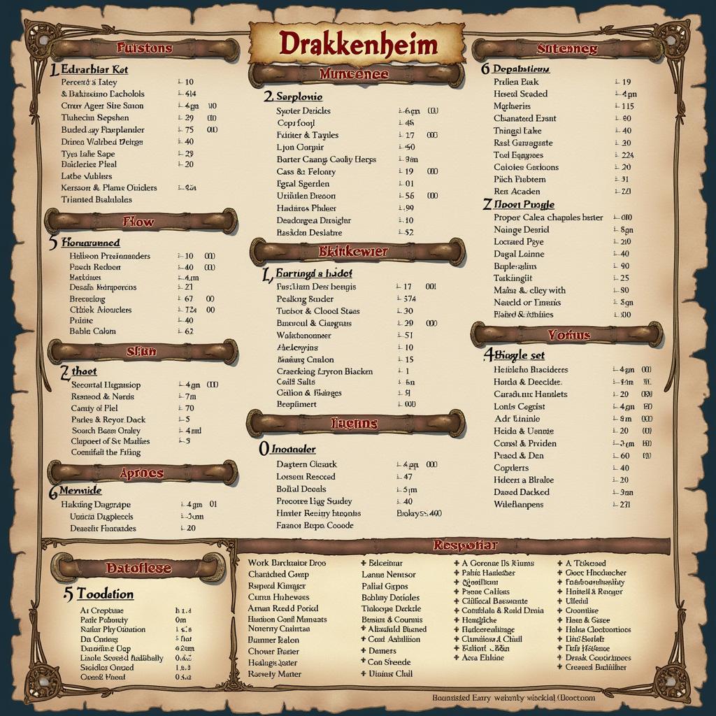 Drakkenheim Character Sheet