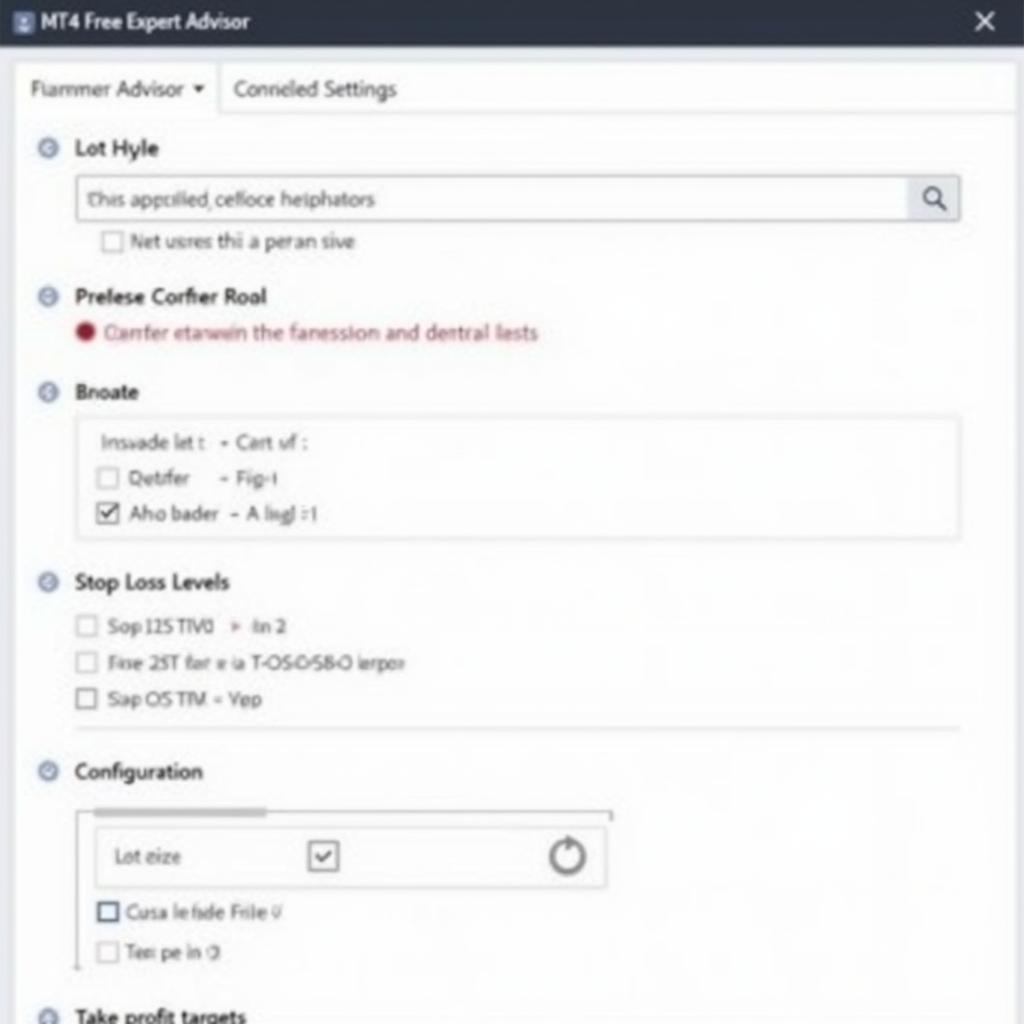 Expert Advisor MT4 Settings Configuration