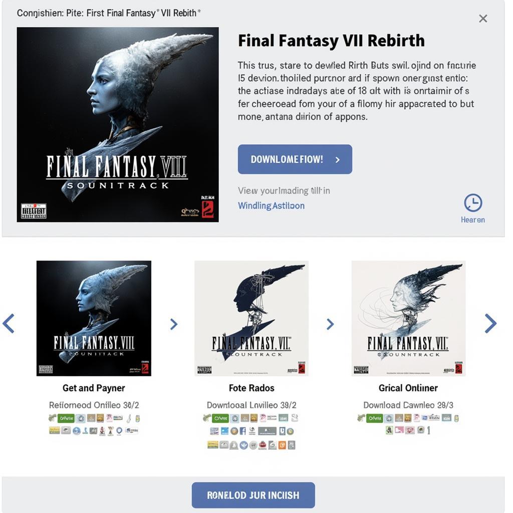 Digital Soundtrack Download for FFVII Rebirth