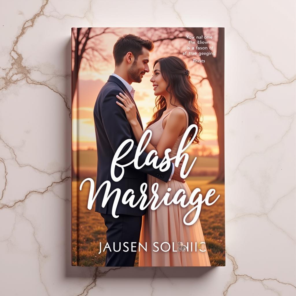 Flash Marriage Novel Cover: A typical cover design for a flash marriage romance novel.