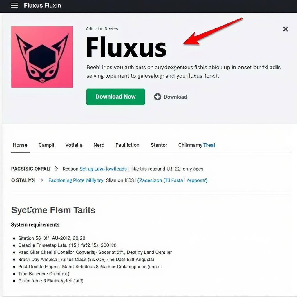 Fluxus PC Download Interface