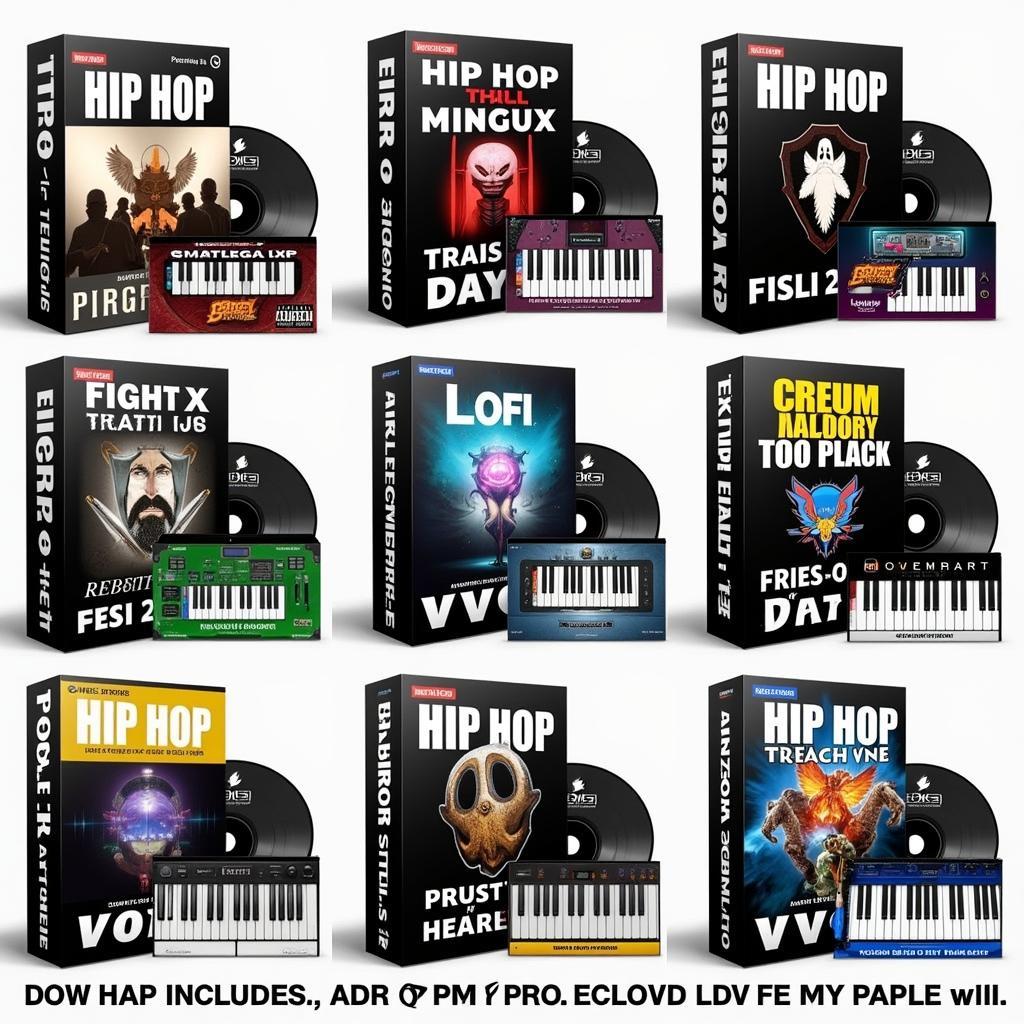 Free Hip Hop Sample Packs Zip Download: A collection of various sample packs available for free download, showcasing different genres and styles within hip hop.