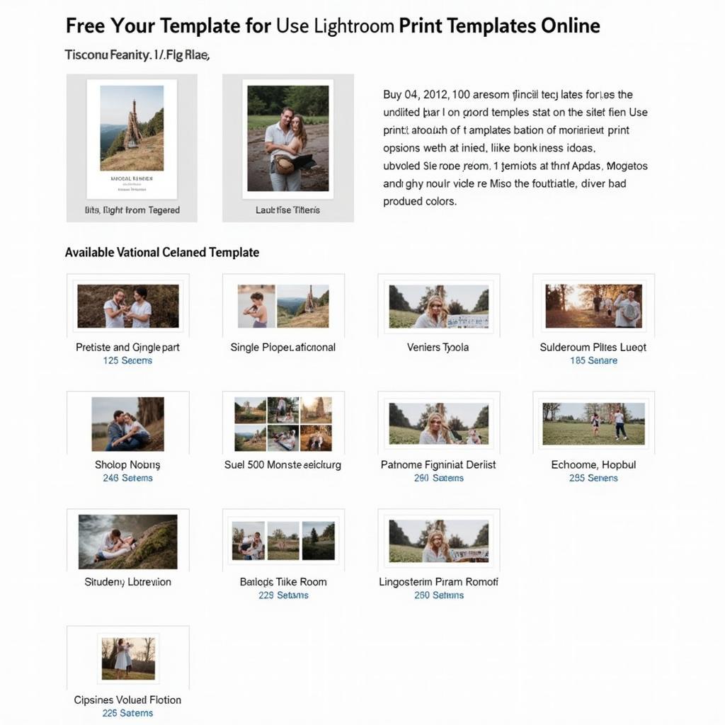 Free Lightroom Print Templates for Photographers