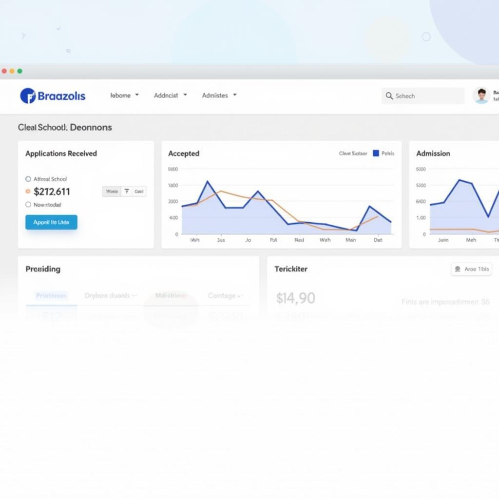 Free School Admission Software Dashboard