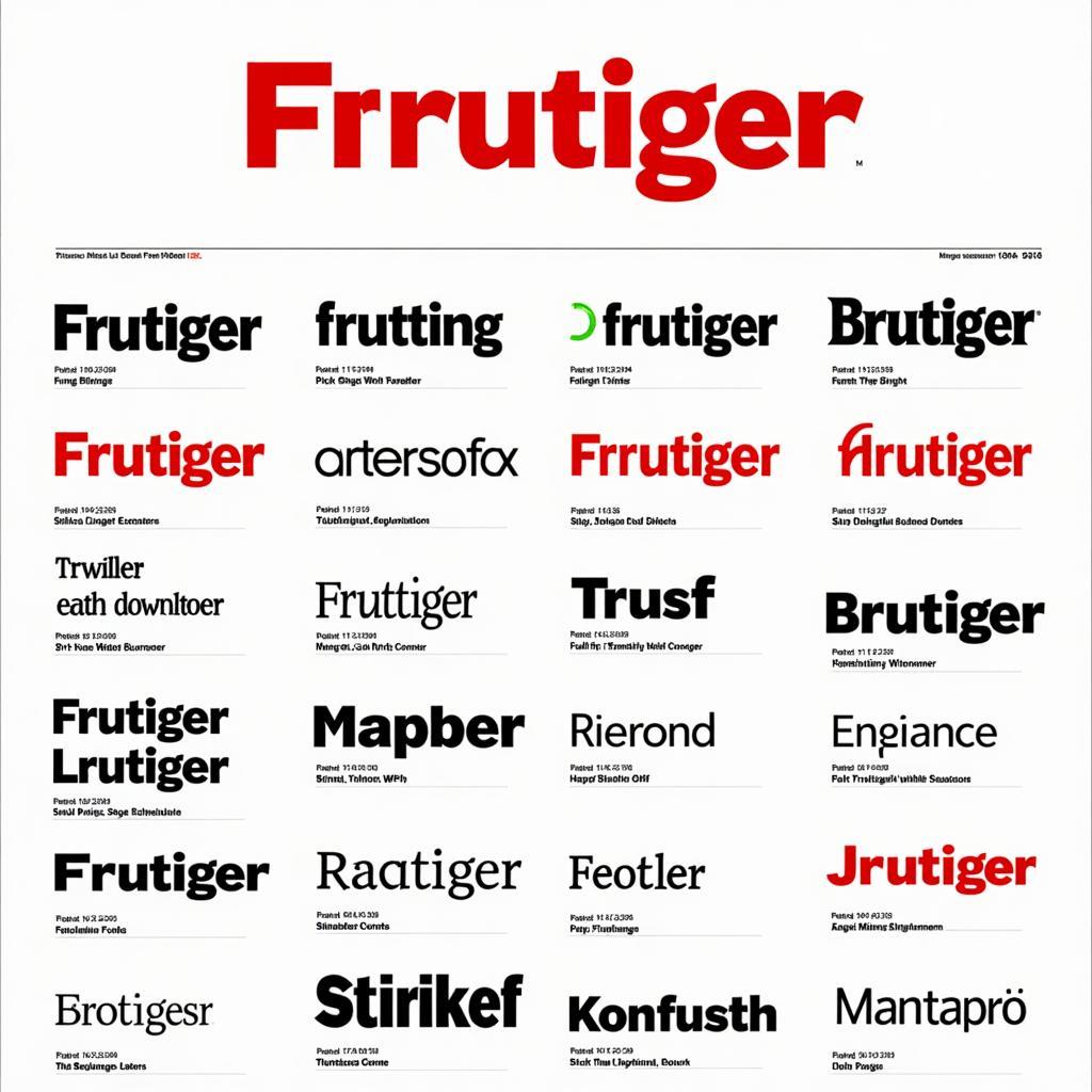 Frutiger Font Free Download Example