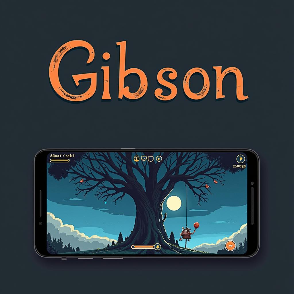 Gibson Font in Android Gaming Interface