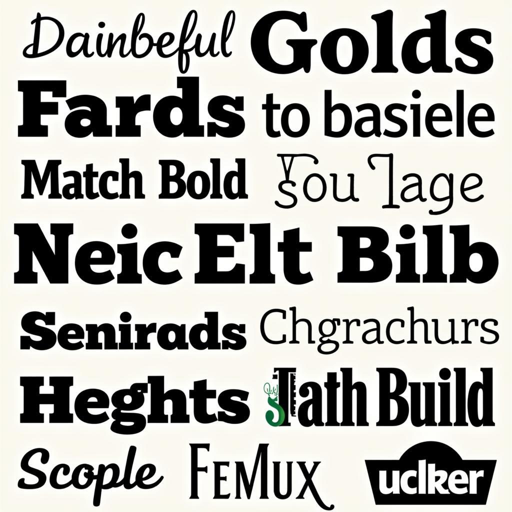 Examples of Grand Bold Fonts