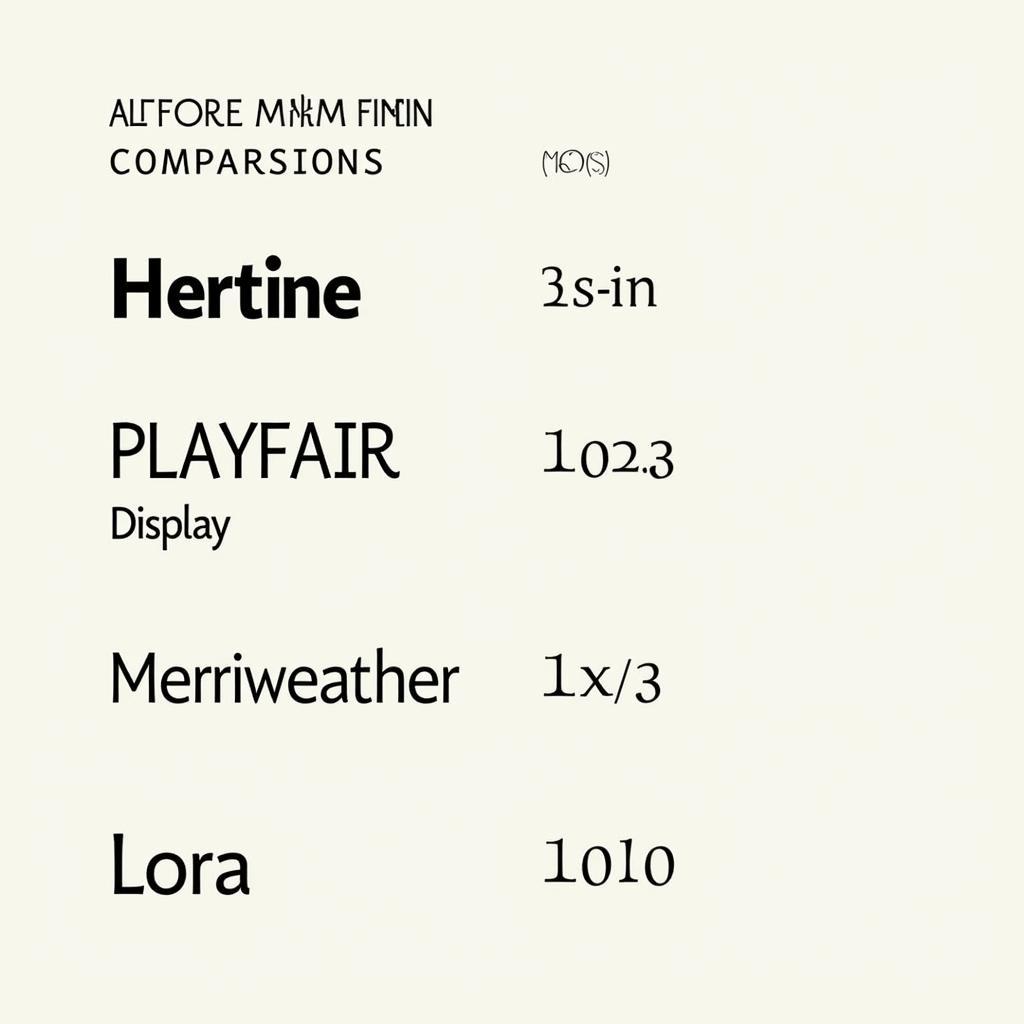 Hertine Font Alternatives Comparison