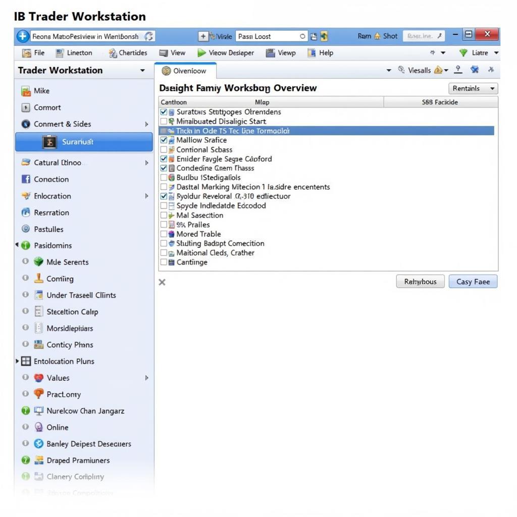 IB TWS User Interface Overview