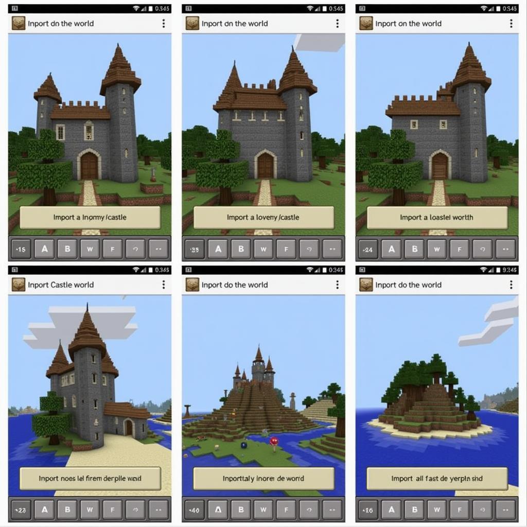 Step-by-step guide on importing a downloaded Minecraft castle on Android