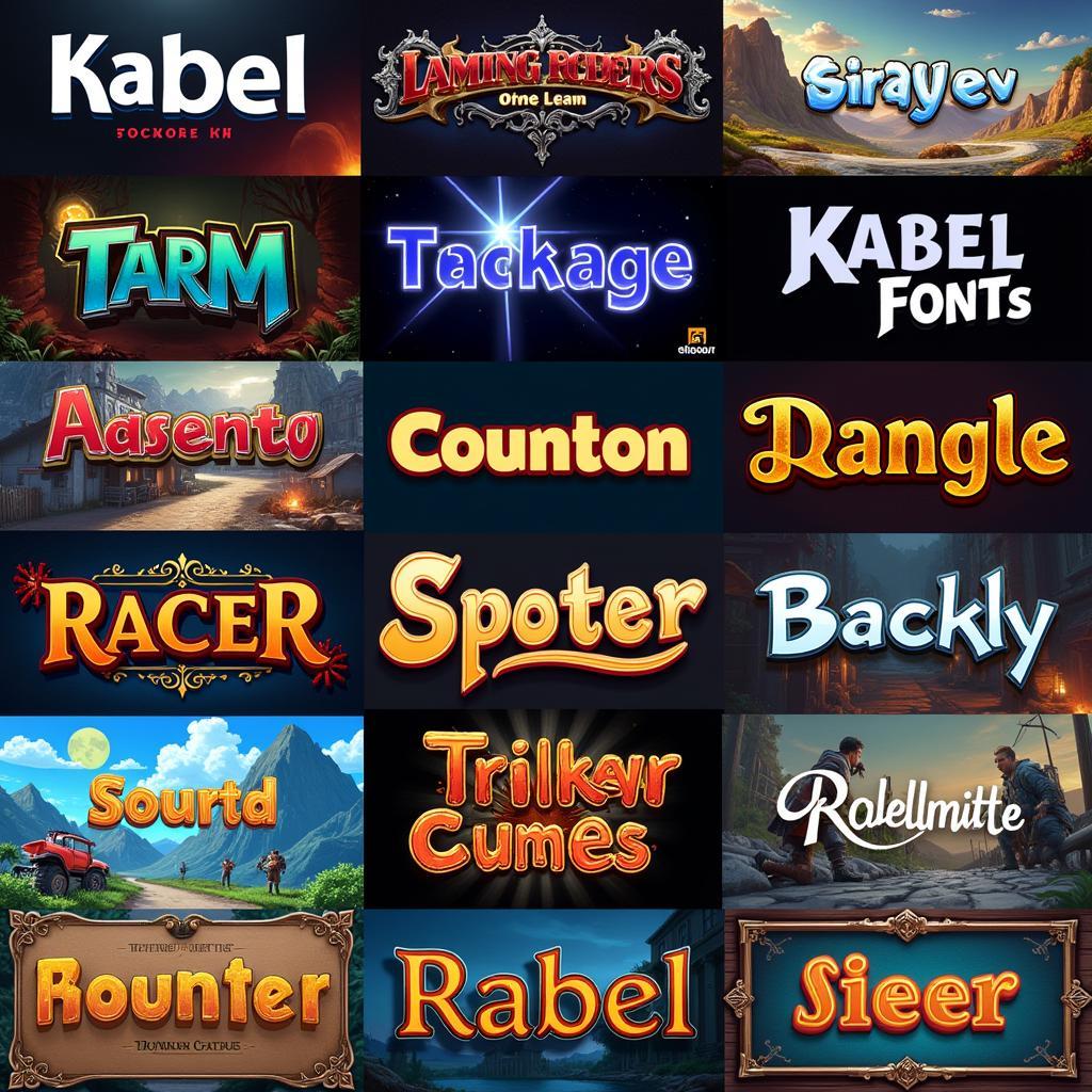 Kabel Font in Different Game Genres