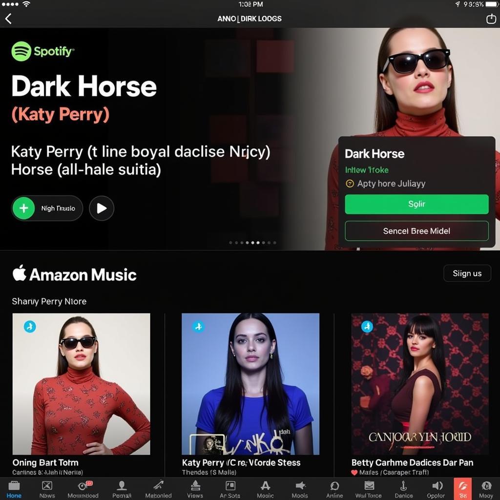 Katy Perry Dark Horse on Popular Music Platforms