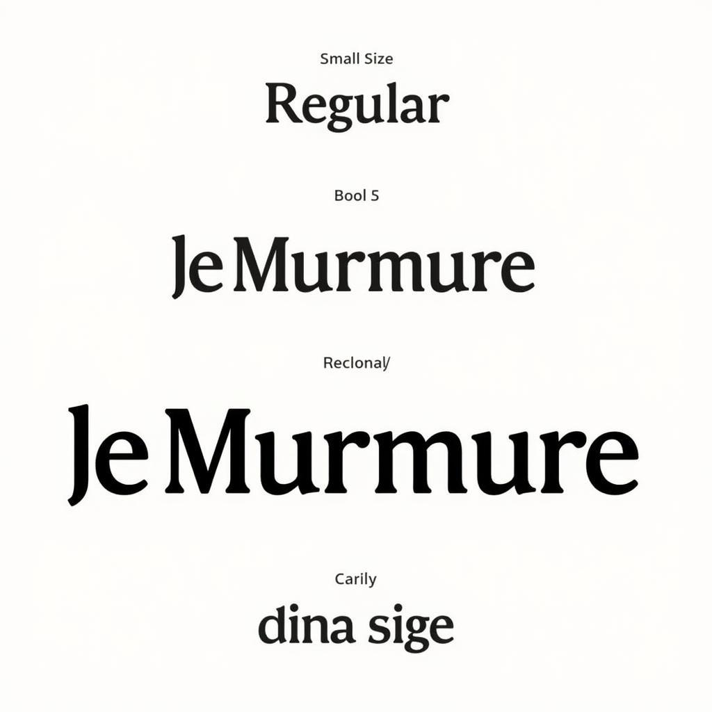 Example of Le Murmure Font in Different Sizes and Styles