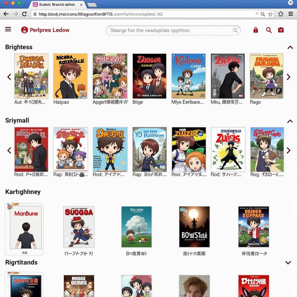 Manga Browser Interface