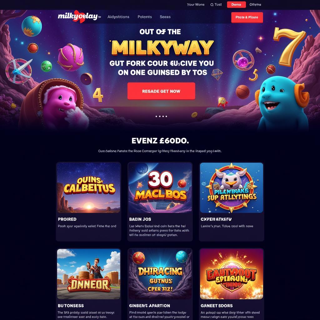 Milkyway 777 APK Download Homepage Screenshot